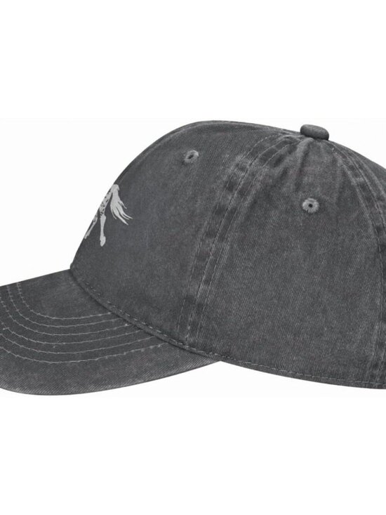 Women\'s Floral and Horse Hat Adjustable Washed Vintage Baseball Cap Deep Heather main image 6